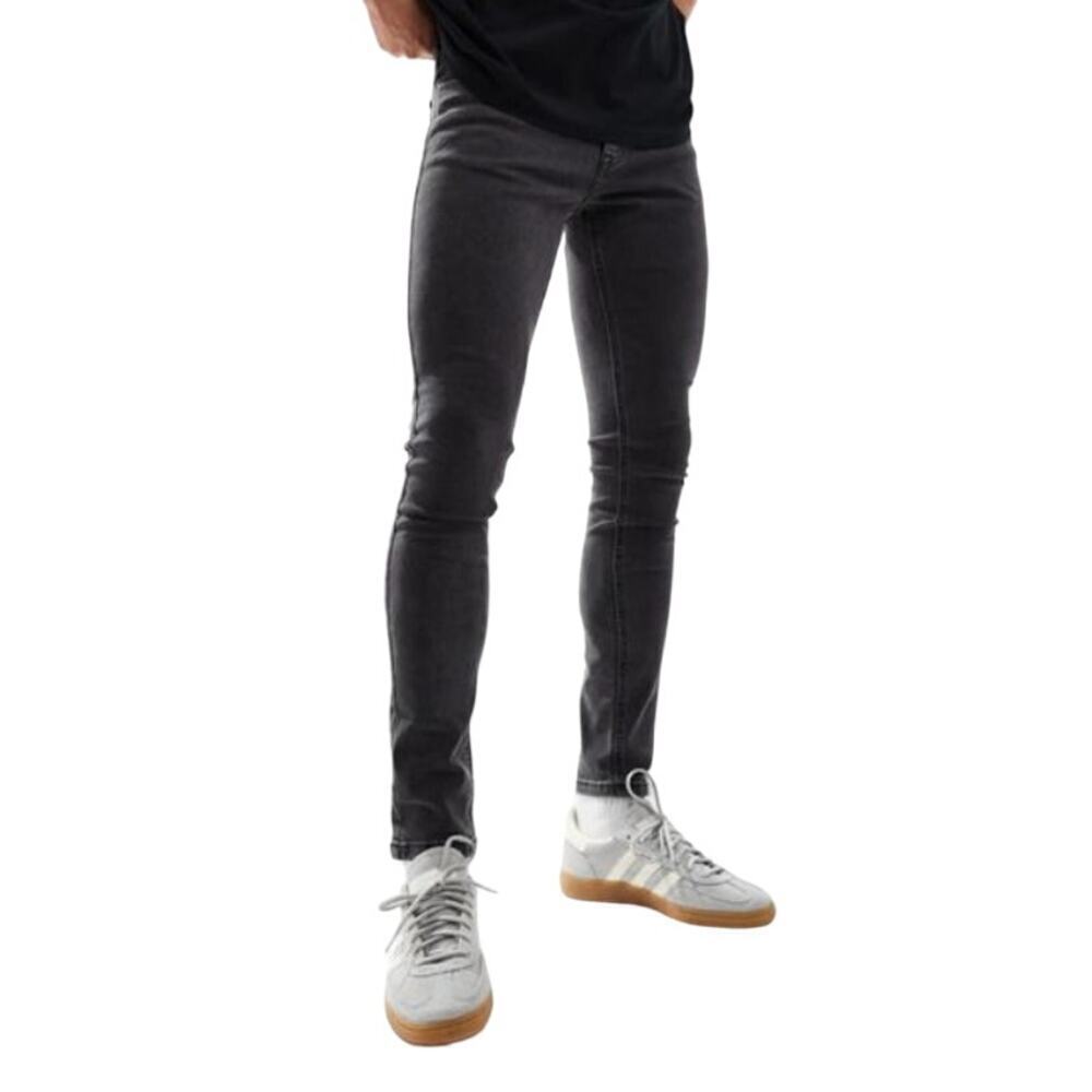 COLLUSION X100 Mid Rise Skinny Jean in Black, Size 34X32​​​​